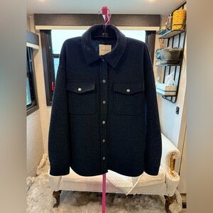Thread & Supply Navy Button-Up Jacket Small